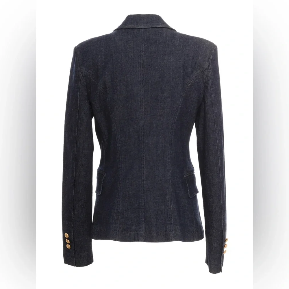 BALMAIN Kids Double-Breasted Long Sleeved Denim Blazer & Skirt Set Size 6(Girls) - Picture 4 of 10